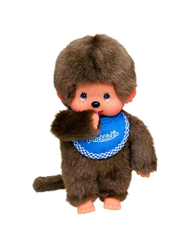 MONCHHICHI - Garçon avec bavoir bleu