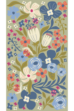 POWDER - Foulard imprimé - Amis du jardin en fleurs sauvages