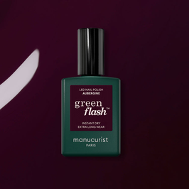 MANUCURIST - Semi-permanent Led Green Flash 15 ml - Aubergine