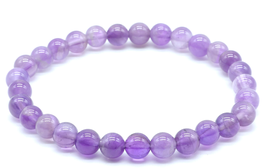 Bracelet 'Light' Améthyste Perles - 6mm