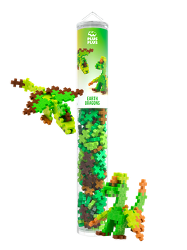 PLUS PLUS - Tube Dragons de la Terre - 100 pcs