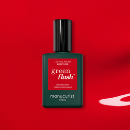 MANUCURIST - Semi-permanent Led Green Flash 15 ml - Poppy Red