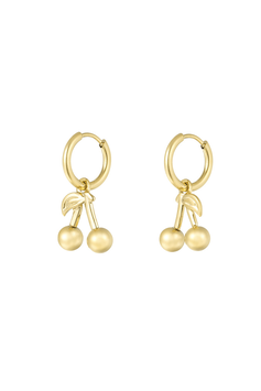 Boucles d'oreilles Cerise sur le gâteau - Couleur or