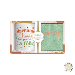 Coffret mug/chaussettes "Marraine"
