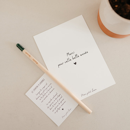 MON PETIT LEON - Kit crayon à planter + Carte A6 citation Merci pour cette belle année