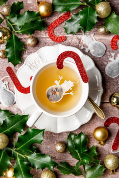 TEA HERITAGE - Sachets de thé personnalisés Noël - Bonhomme de neige x5