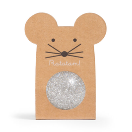 RATATAM - Balle rebondissante souris pailletée