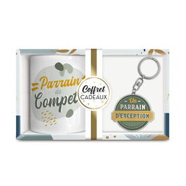 Coffret mug porte clé "Parrain"