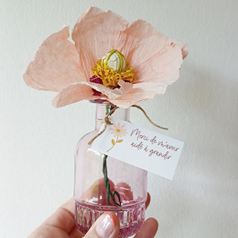 MADAME CAPUCINE - Petit vase fleur de pavot en papier