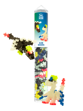 PLUS PLUS - Tube Dragons Lumineux - 100 pcs