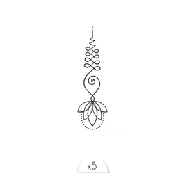 SIOOU - Tatouage éphémère Mandala Noir