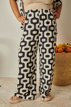 WE ARE JOLIES - Pantalon Fluide - Copacabana Noir (3XL/4XL)