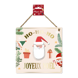 Plaque décorative de Noël "Ho-Ho-Ho" en bois