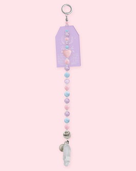 RITUEL DE LUNE - Pendule précieux Aigue-Marine, Quartz Rose, Améthyste Lavande
