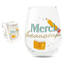 S - Verre rond "Merci beaucoup" ☺