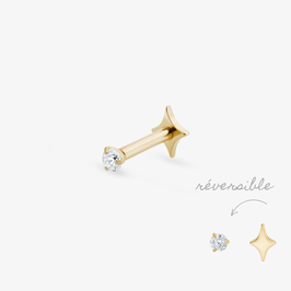 NEBULEUSE - Piercing titane Earfinity© - Pierre x Etoile