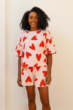 WE ARE JOLIES - Pyjama Court Coton Bio - Mi Amor Rose