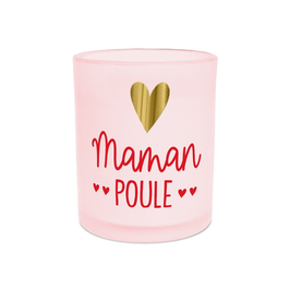 Bougie affective rose "Maman Poule"
