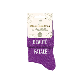 Chaussettes à paillettes duo "Beauté Fatale"
