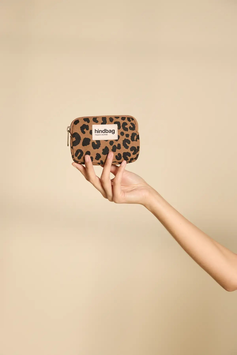 HINDBAG - Porte-monnaie Lili - Léopard cannelle