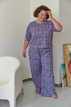 WE ARE JOLIES - Pyjama long Coton Bio - Confettis Violet