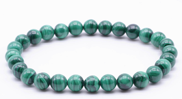 Bracelet 'Light' Malachite 'AA' perles - 6mm