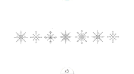 SIOOU - Tatouage éphémère Bracelet flocons x5