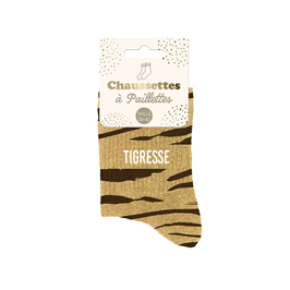 Chaussettes Paillettes "Tigresse"