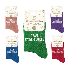 Chaussettes Paillettes "Team Casse-couille"