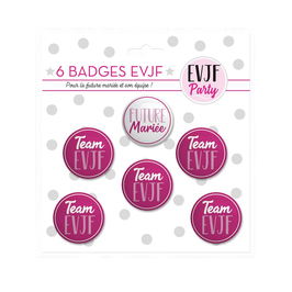 Badges 6pcs evjf party