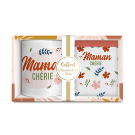 Coffret mug/chaussettes "Maman Chérie"