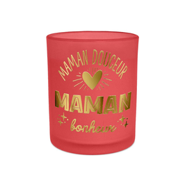 Bougie affective rouge "Maman douceur"