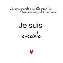SIOOU - Tatouage éphémère Je suis enceinte x5