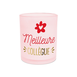 Bougie affective rose "Meilleure collègue"