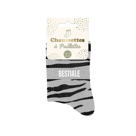 Chaussettes à paillettes "Bestiale"
