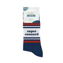 Chaussettes noires "Super Connard"
