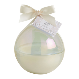 MATHILDE M - Bougie parfumée Boule de Noël Fête Nacrée 210 g - Musc Irisé