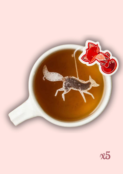 TEA HERITAGE - Sachets de thé personnalisés - Renard x5
