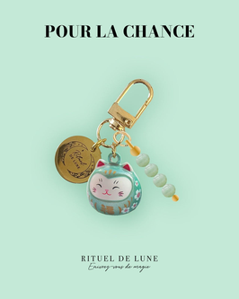 RITUEL DE LUNE - Chat Maneki Neko avec pierre naturelle