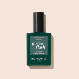 MANUCURIST - Semi-permanent Led Green Flash 15 ml - Top Coat Green Flash