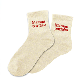 Chaussettes à paillettes "Maman parfaite" ☺