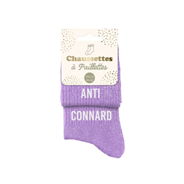 Chaussettes à paillettes duo "Anti connard"