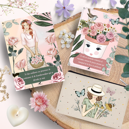 LES MOONETTES - Cartes d'affirmations positives Eveil Printanier + trousse