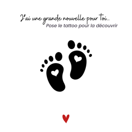 SIOOU - Tatouage éphémère Les pieds de bébé x5