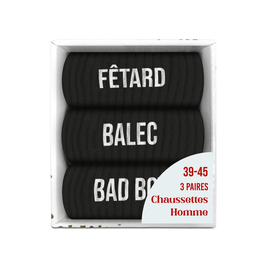 Coffret trio chaussettes "Fêtard"
