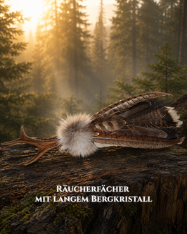 Räucherfächer mit Bergkristall