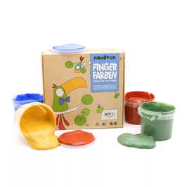 Bio-Fingerfarben 4er Set "Aki"| neogrün