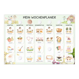 Routinen-Wochenplaner inkl. Routinekärtchen | Bauernhof | Mal mich bunt