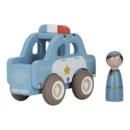 Holz Polizeiauto mit Figur | Little Dutch