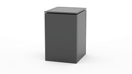 Mülltonnenbox Ecoplus Flux für eine 120 Liter Mülltonne in Standard-Grau (mit Rückwand)